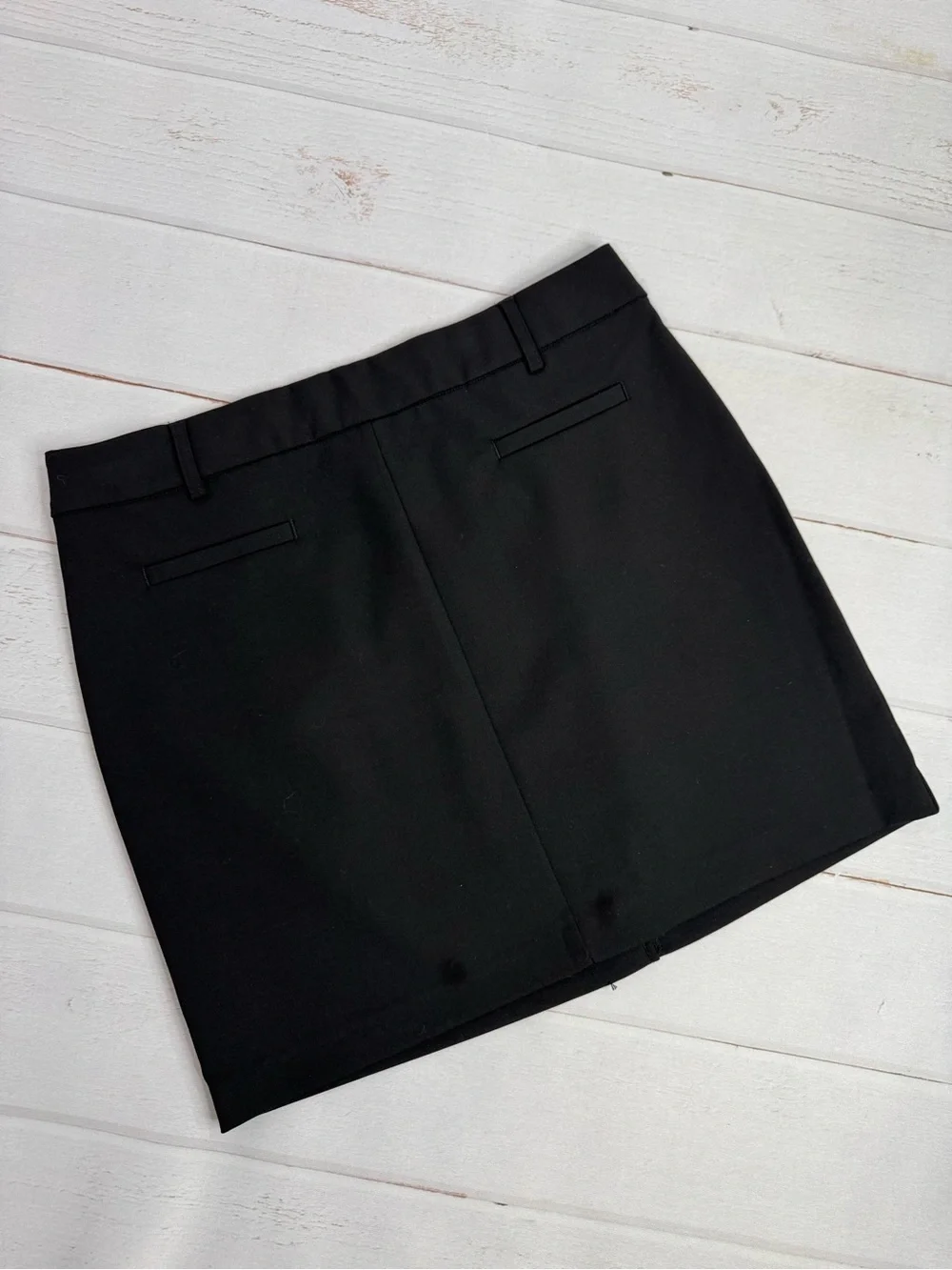 NWT Maison d'Amélie Paris Black Mini Skirt Tailored Pocket Detail Size Large